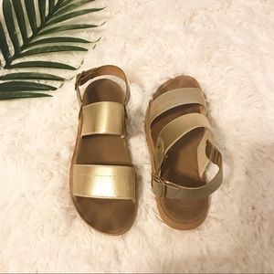 🚌 Charlie’s Loft | gold nude sandals 37